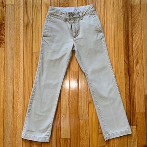 GAP classic khaki 100% cotton pants boys 10 slim with adjustable waist tabs